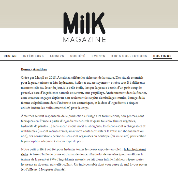 Rich body lotion | Milk Magazine